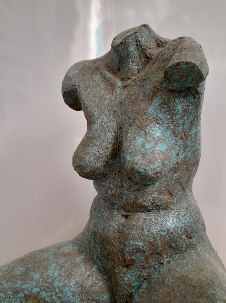 Modelage avec patine turquoise